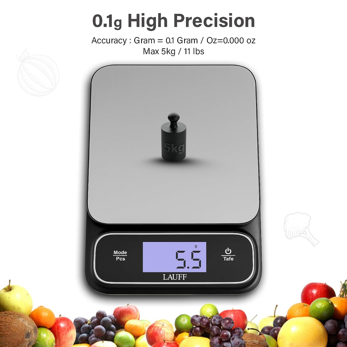 Digital Food Scale - Kitchen Scales Measures in Grams and Ounces