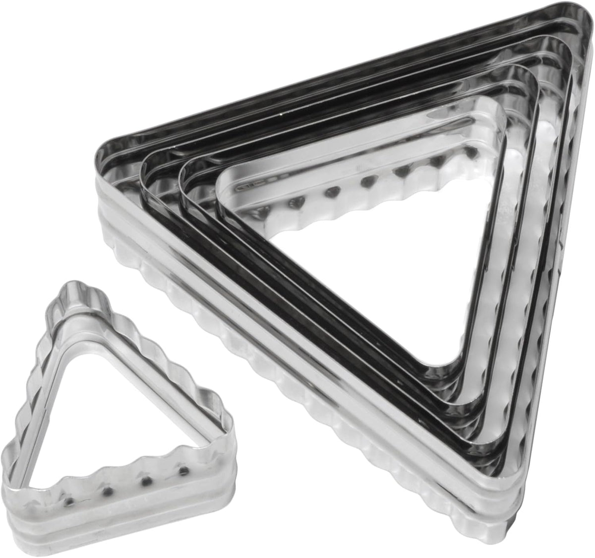 Plain Edge Round Cutters in Graduated Sizes, Stainless Steel, 11 Pc Set