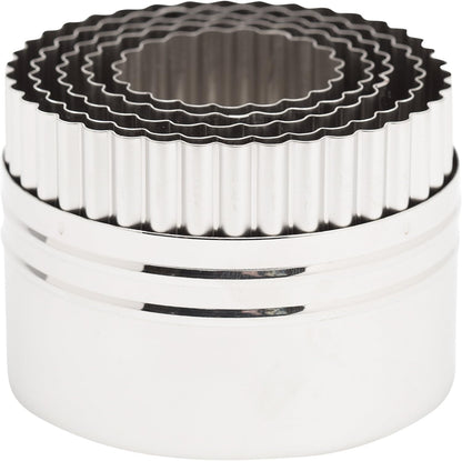 Plain Edge Round Cutters in Graduated Sizes, Stainless Steel, 11 Pc Set