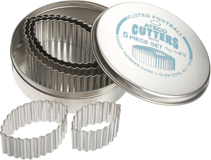 Plain Edge Round Cutters in Graduated Sizes, Stainless Steel, 11 Pc Set