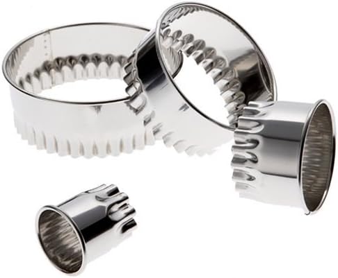 Plain Edge Round Cutters in Graduated Sizes, Stainless Steel, 11 Pc Set