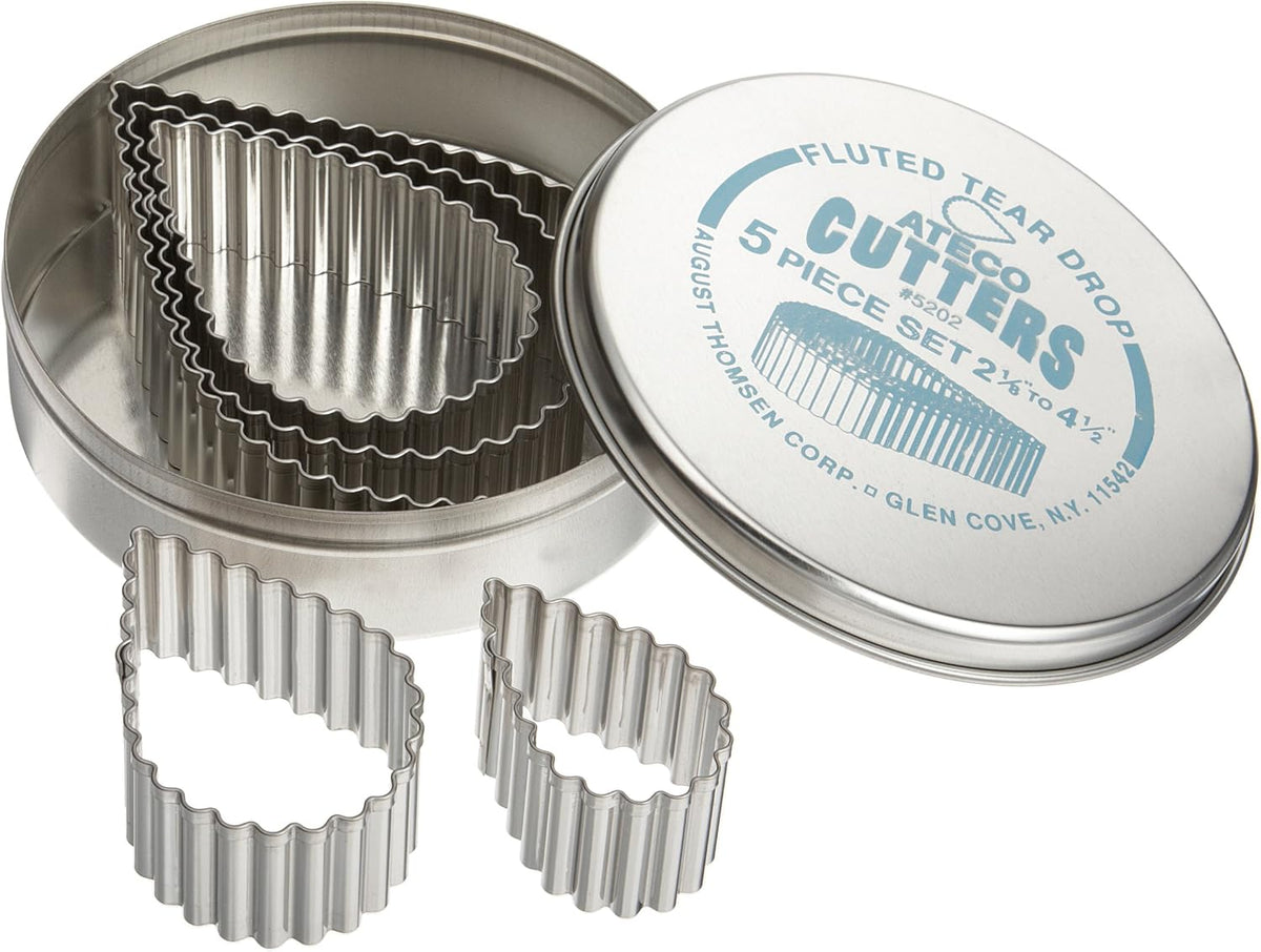 Plain Edge Round Cutters in Graduated Sizes, Stainless Steel, 11 Pc Set