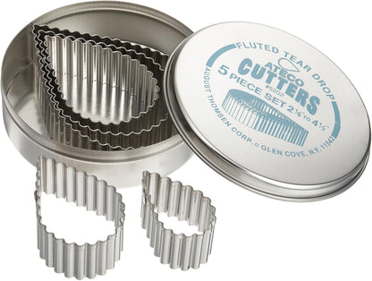 Plain Edge Round Cutters in Graduated Sizes, Stainless Steel, 11 Pc Set