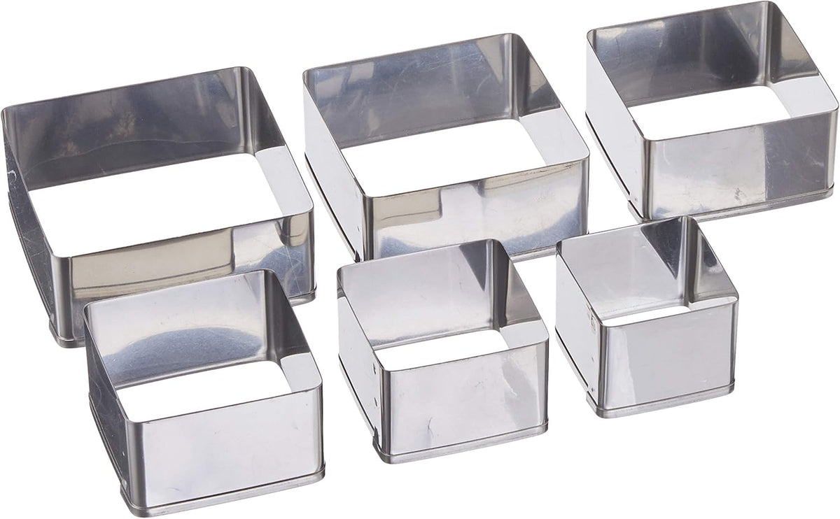 Plain Edge Round Cutters in Graduated Sizes, Stainless Steel, 11 Pc Set