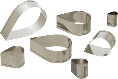Plain Edge Round Cutters in Graduated Sizes, Stainless Steel, 11 Pc Set
