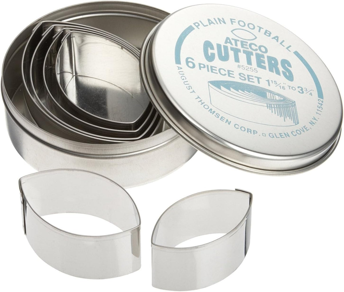Plain Edge Round Cutters in Graduated Sizes, Stainless Steel, 11 Pc Set