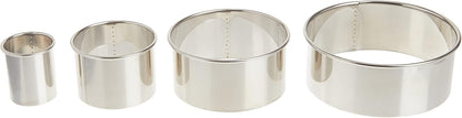 Plain Edge Round Cutters in Graduated Sizes, Stainless Steel, 11 Pc Set