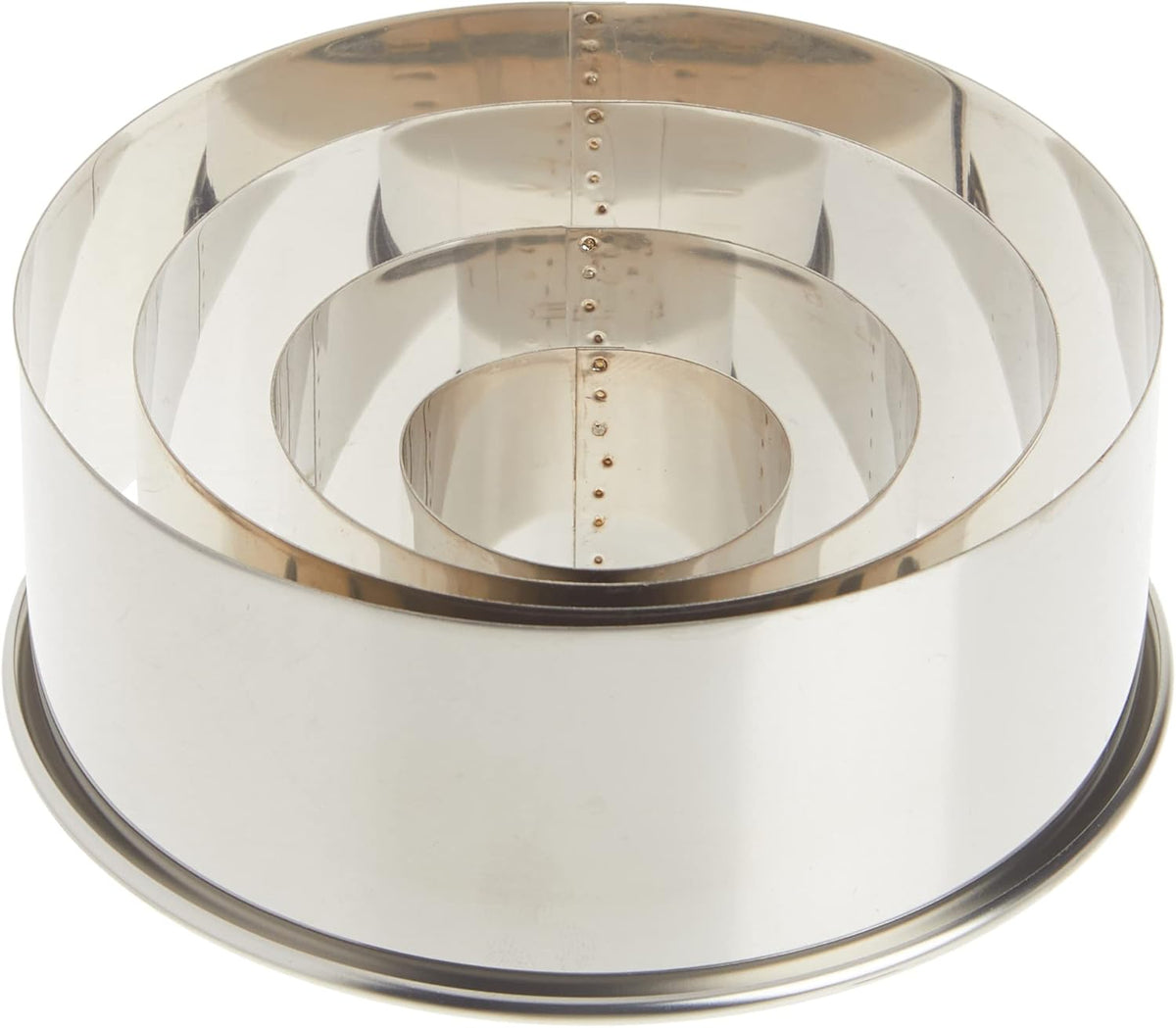 Plain Edge Round Cutters in Graduated Sizes, Stainless Steel, 11 Pc Set