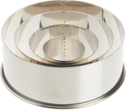 Plain Edge Round Cutters in Graduated Sizes, Stainless Steel, 11 Pc Set