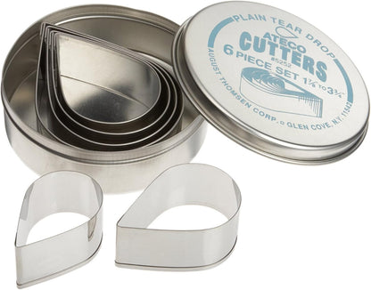 Plain Edge Round Cutters in Graduated Sizes, Stainless Steel, 11 Pc Set