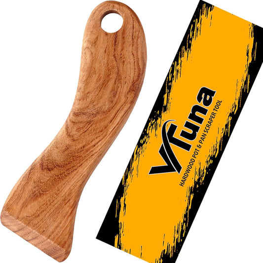 Wooden Pot&Pan Scraper, Dishwashing Scrub for Pots, Pans, Plates, Bowls, Remove Food and Residue Effectively Without Scratching, Kitchen Gadget. (1)
