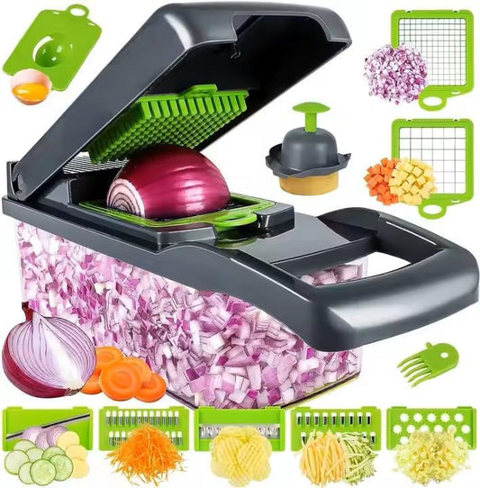 Vegetable Chopper, Vegetable Dicer,Vegetable Slicer,Vegetable Peeler, Vegetable Cutter, Food Chopper, Fruit Slicer, Kitchen Gadgets & Accessories(14 in 1)