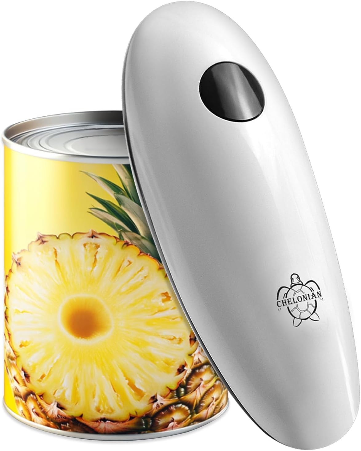 Electric Can Opener, Auto, Hands-Free, Battery Operated, White
