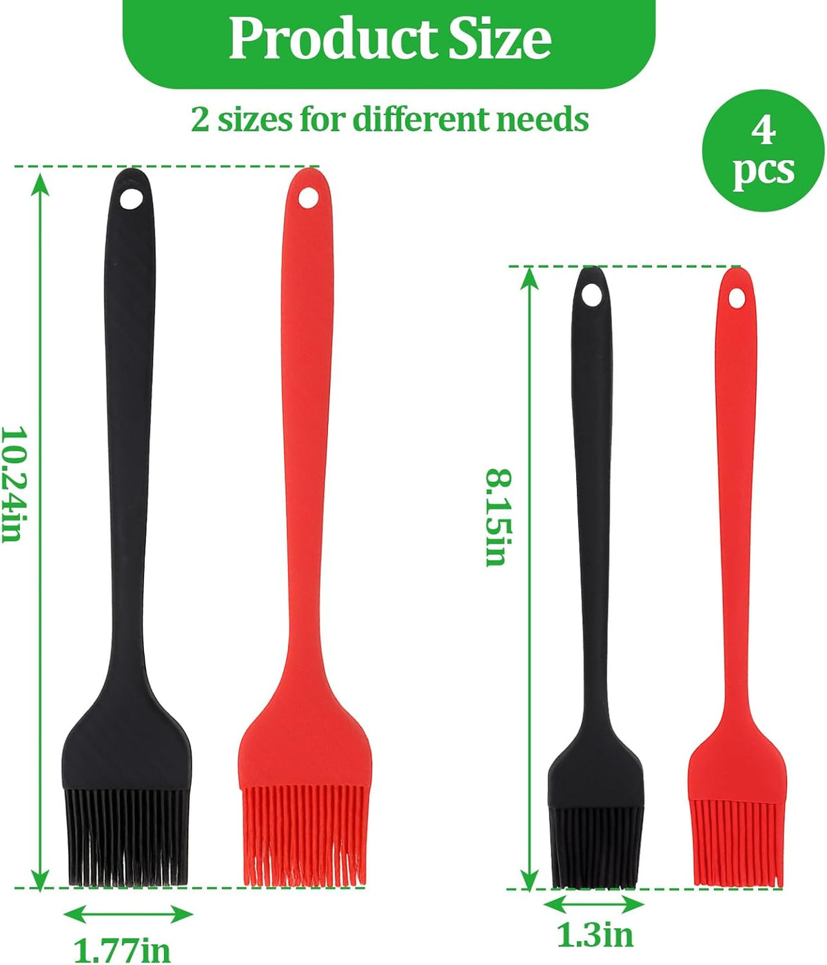 Silicone Basting Pastry Brush,Heat Resistant Cooking Brush for Oil Butter Sauce,Premium Cooking Brush for Sauce Marinade Meat Glazing