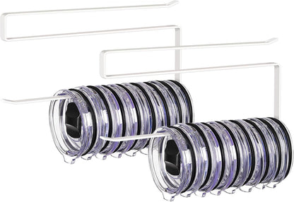 Tumbler Lid Organizer, Versatile Tumbler Lid Storage Holds 10 Lids, Black | Space Saving Cup Lid Organizers Inside Cabinet Tumbler Lid Hook for Kitchen Organizer and Storage, Paper Towel Rack Hanger