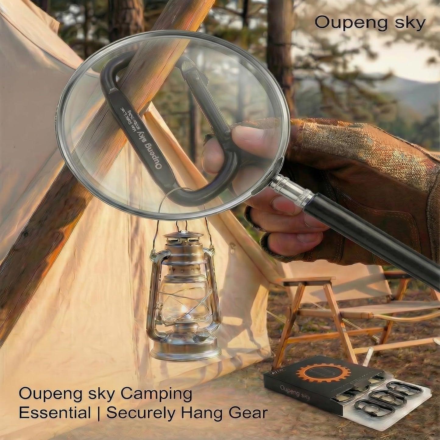Carabiner Clip - Heavy Duty Carabiners 800lbs-13KN (2922 lbs) Carabeaner D Ring Shape,Key Chain Clip Hook,Keychain Clip,Multipurpose for Camping, Hiking,Backpacking or Other Outdoor Activities.