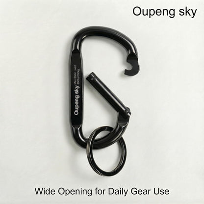Carabiner Clip - Heavy Duty Carabiners 800lbs-13KN (2922 lbs) Carabeaner D Ring Shape,Key Chain Clip Hook,Keychain Clip,Multipurpose for Camping, Hiking,Backpacking or Other Outdoor Activities.