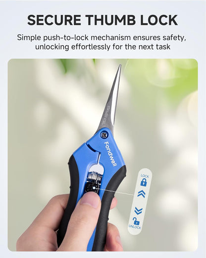 6.5" Small Pruning Shears for Gardening, Plant Trimming Scissors