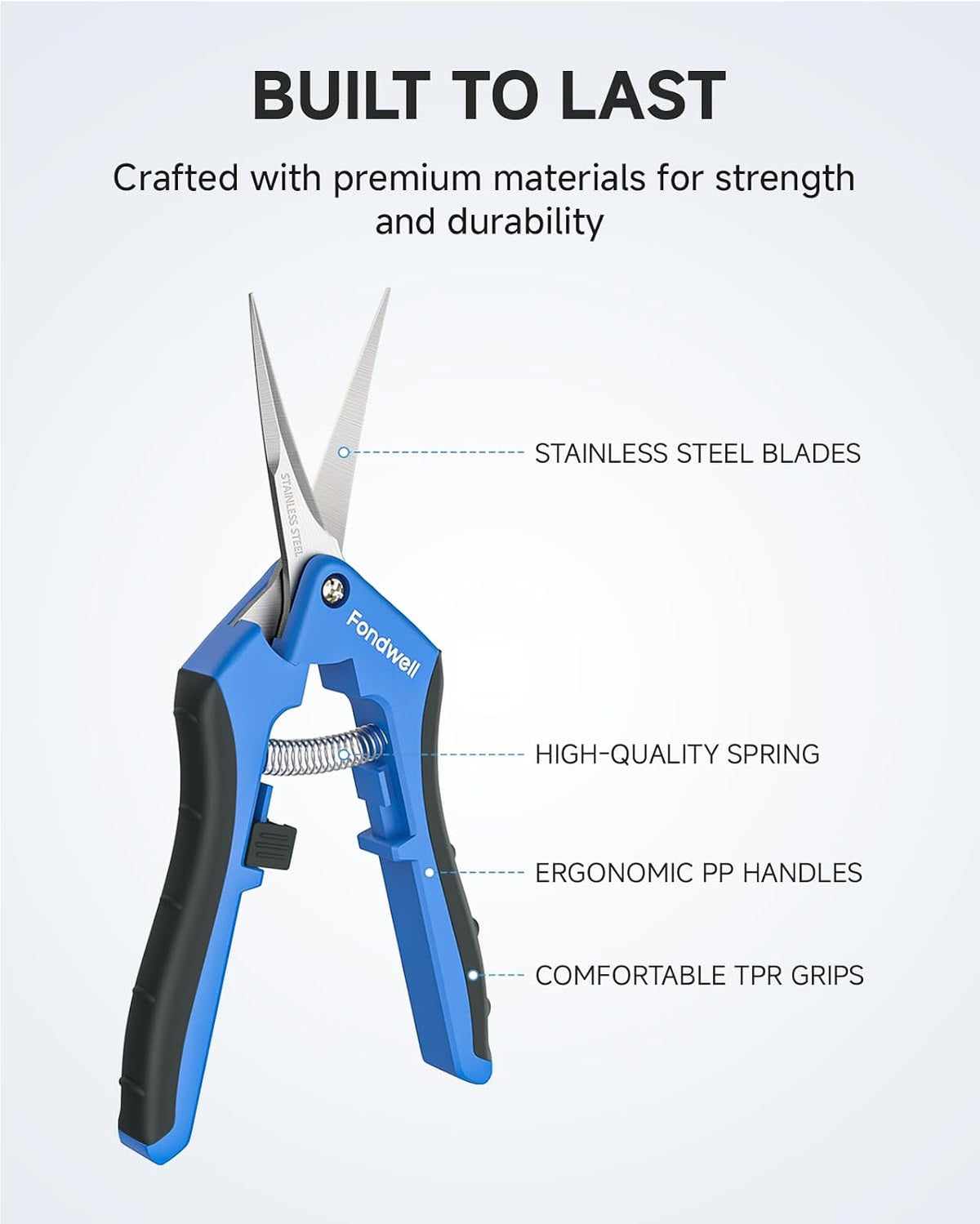 6.5" Small Pruning Shears for Gardening, Plant Trimming Scissors