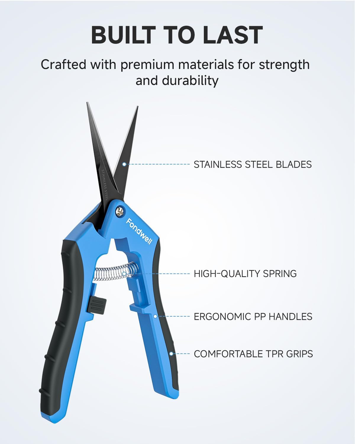 6.5" Small Pruning Shears for Gardening, Plant Trimming Scissors