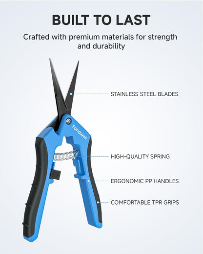 6.5" Small Pruning Shears for Gardening, Plant Trimming Scissors