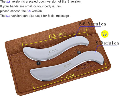 BYYDDIY Non-Magnetic 304 Stainless Steel Gua Sha Muscle Scraper Tool for Scar Tissue,Muscle Scraping Tool for Massage Scraper,IASTM Tools for Physical Therapy, Soft Tissue Massage