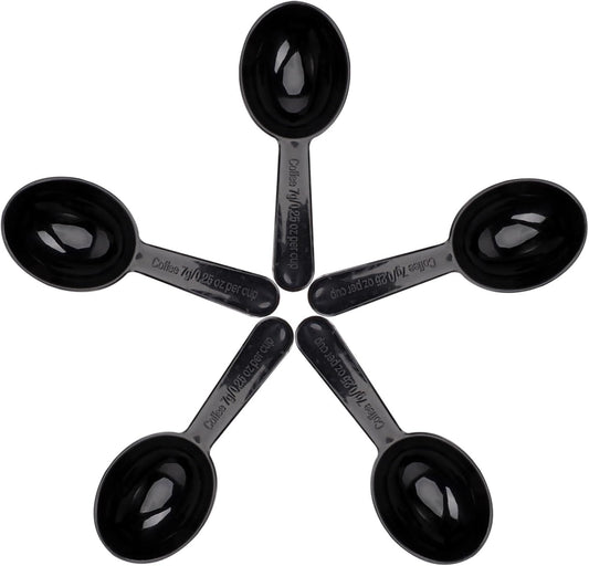 5-Pack Coffee Bean Measuring Spoons Measuring Spoon 1/4 Oz Plastic Coffee Scoop for Tea Milk Powder Sugar Baking Kitchen Cooking Tool