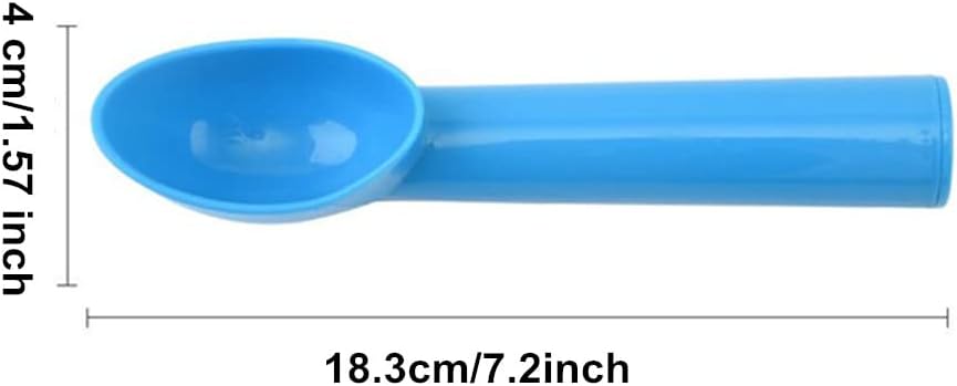 4 Pack Plastic Ice Cream Scoop Nonstick Anti-Freeze Ice Cream Scooper for Fruits, Watermelon, Yogurt, Melon Ball, Sorbet Spoon Kitchen Tool (Orange, Green, Blue, Pink)