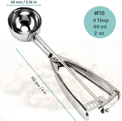 Cookie Scoop, Ice Cream Scoop,18/8 Stainless Steel, Cookie Scoops for Baking, 2Tbsp/ 30ml/ 1oz Cookie Dough Scoop, Ice Cream Scooper with Trigger Release, Cookie Scooper for Baking(#40)