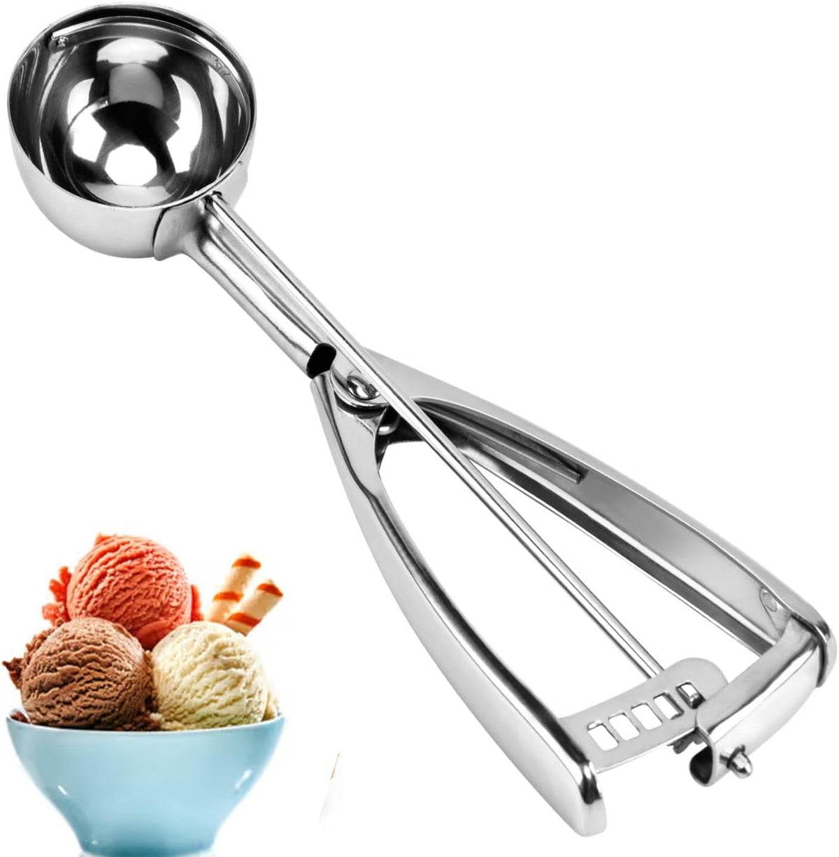 Cookie Scoop, Ice Cream Scoop,18/8 Stainless Steel, Cookie Scoops for Baking, 2Tbsp/ 30ml/ 1oz Cookie Dough Scoop, Ice Cream Scooper with Trigger Release, Cookie Scooper for Baking(#40)