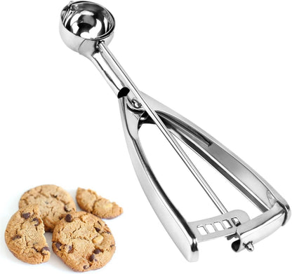 Cookie Scoop, Ice Cream Scoop,18/8 Stainless Steel, Cookie Scoops for Baking, 2Tbsp/ 30ml/ 1oz Cookie Dough Scoop, Ice Cream Scooper with Trigger Release, Cookie Scooper for Baking(#40)