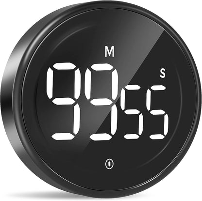 LIORQUE Digital Kitchen Timer, 99 Minute Magnetic Countdown Timer, Black