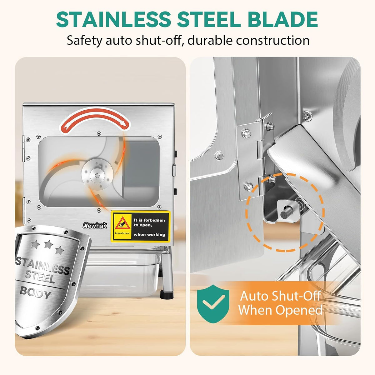Automatic Veggie Slicer, 200W Conveyor Belt Cutter 400lb/h 110V