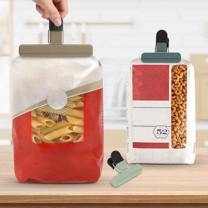 Chip Clips, 8 Pack Food Clips, Upgrade Wide Open Bag Clips for Food Storage with Air Tight Seal Grip (4 x L, 4 x S)