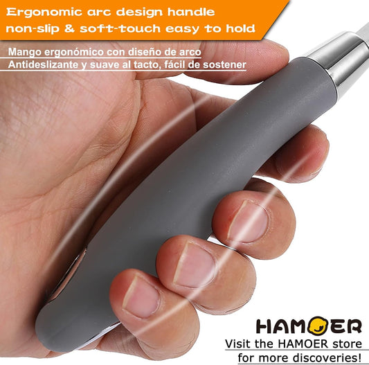 Lemon Lime Citrus Zester Channel knife 2-in-1 Tool Ergonomic Handle | Stainless steel blade,Rubber-plastic non-slip handle,Good grips,Electroplated decorative cover,For kitchen and bar