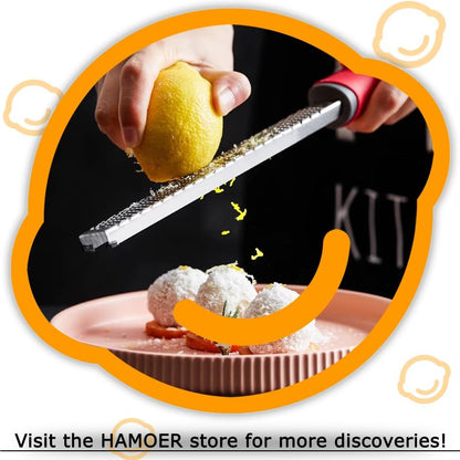Lemon Lime Citrus Zester Channel knife 2-in-1 Tool Ergonomic Handle | Stainless steel blade,Rubber-plastic non-slip handle,Good grips,Electroplated decorative cover,For kitchen and bar