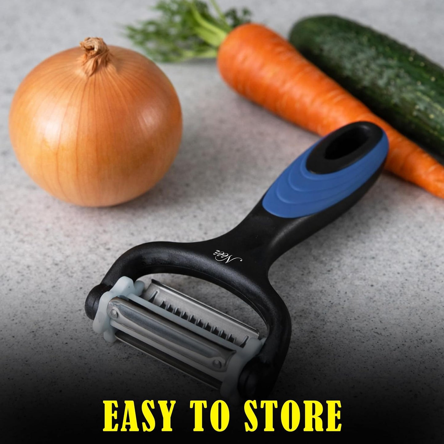 Julienne Peeler Vegetable Peeler Multifunctional Potato Cabbage Fruit Cucumber Carrot Peeler Julienne Shredder Tool Kitchen Multi-Function Stainless Steel Peeler Slicer Knife Julienne Set 3 In 1
