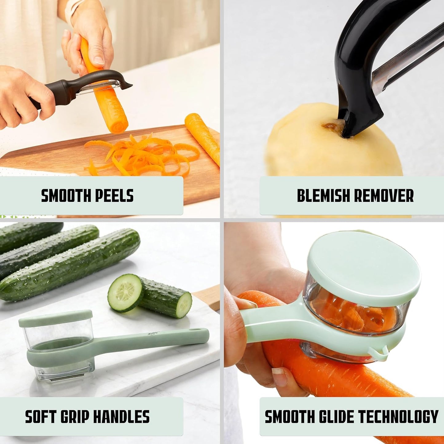 Julienne Peeler Vegetable Peeler Multifunctional Potato Cabbage Fruit Cucumber Carrot Peeler Julienne Shredder Tool Kitchen Multi-Function Stainless Steel Peeler Slicer Knife Julienne Set 3 In 1