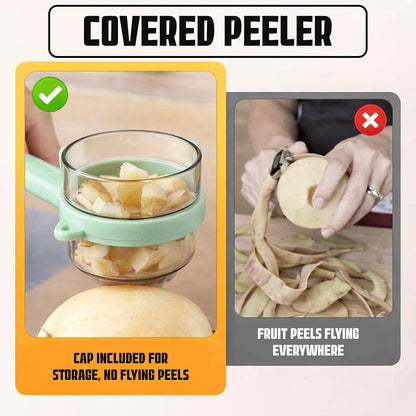 Julienne Peeler Vegetable Peeler Multifunctional Potato Cabbage Fruit Cucumber Carrot Peeler Julienne Shredder Tool Kitchen Multi-Function Stainless Steel Peeler Slicer Knife Julienne Set 3 In 1