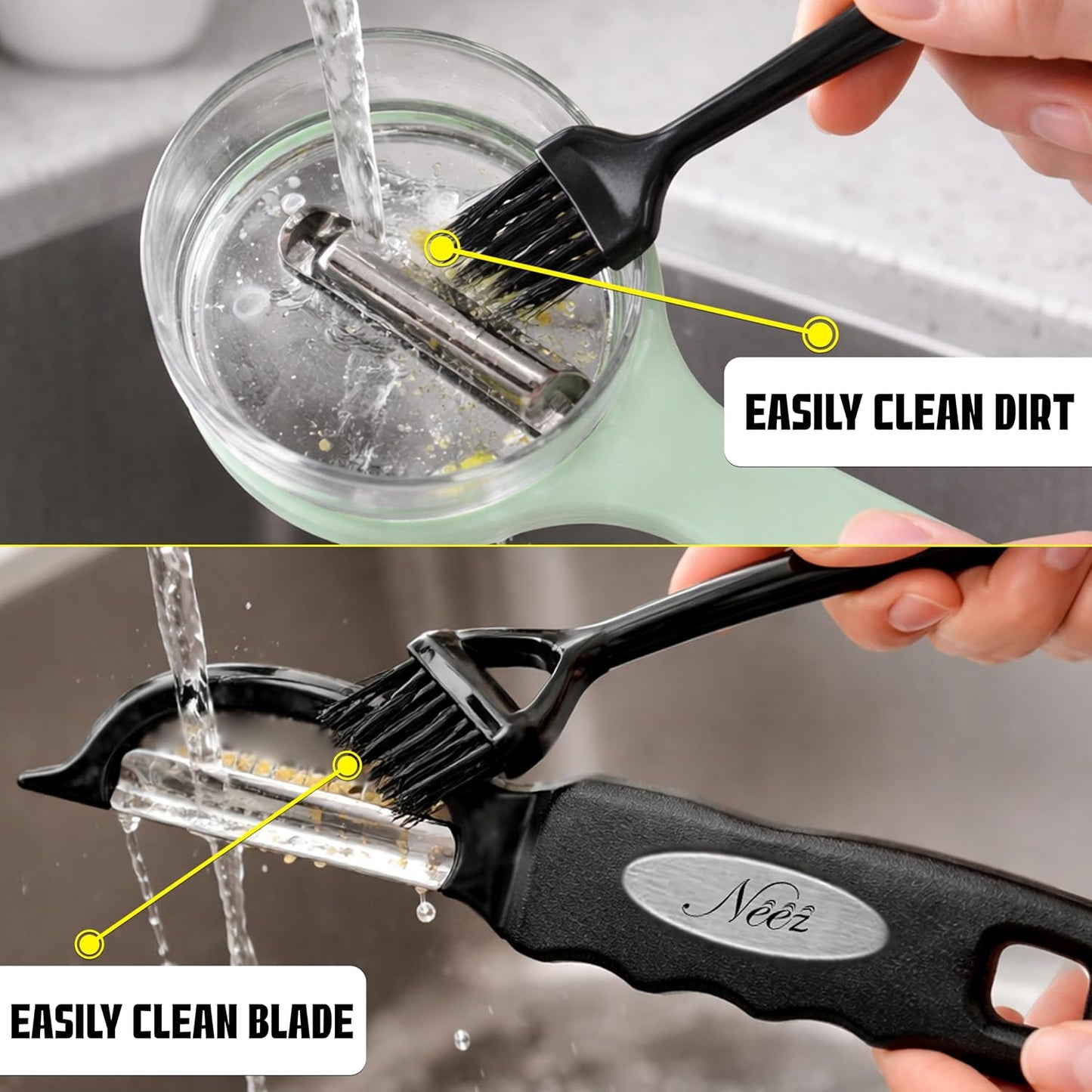 Julienne Peeler Vegetable Peeler Multifunctional Potato Cabbage Fruit Cucumber Carrot Peeler Julienne Shredder Tool Kitchen Multi-Function Stainless Steel Peeler Slicer Knife Julienne Set 3 In 1