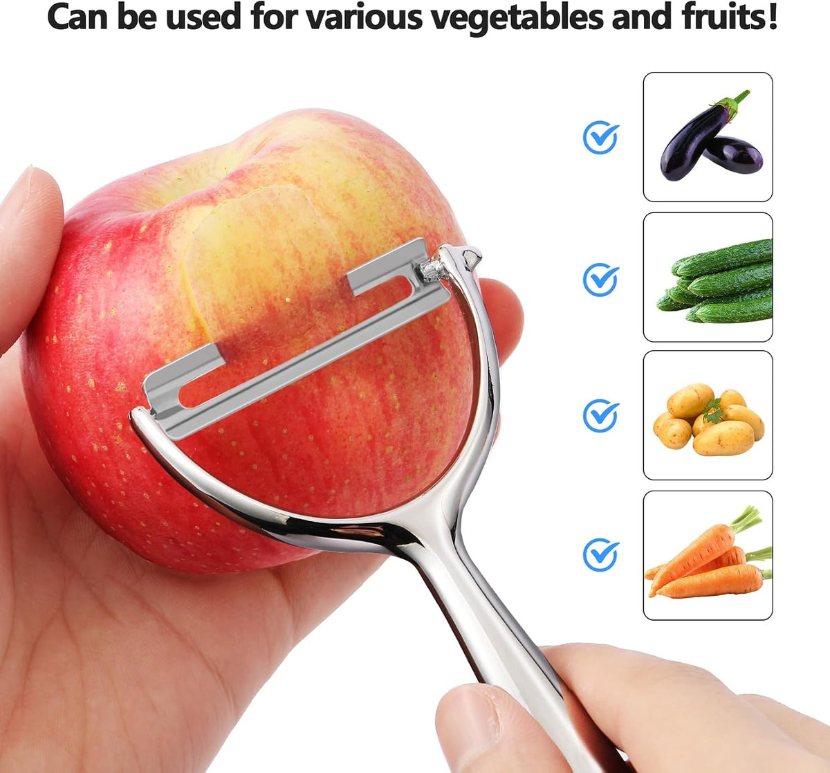 Y Peeler, Sharp Blade for Potatoes & Cucumbers, Ergonomic Handle for Home Kitchen Use