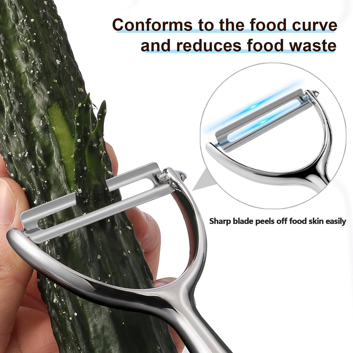 Y Peeler, Sharp Blade for Potatoes & Cucumbers, Ergonomic Handle for Home Kitchen Use