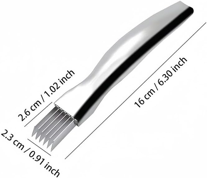 Shred Silk The Knife, 2024 New Stainless Steel Chopped Green Onion Knife, Food Speedy Chopper, Sharp Scallion Shredding Cutter, Kitchen Vegetable Cutter Household Multifunctional Food Slicer