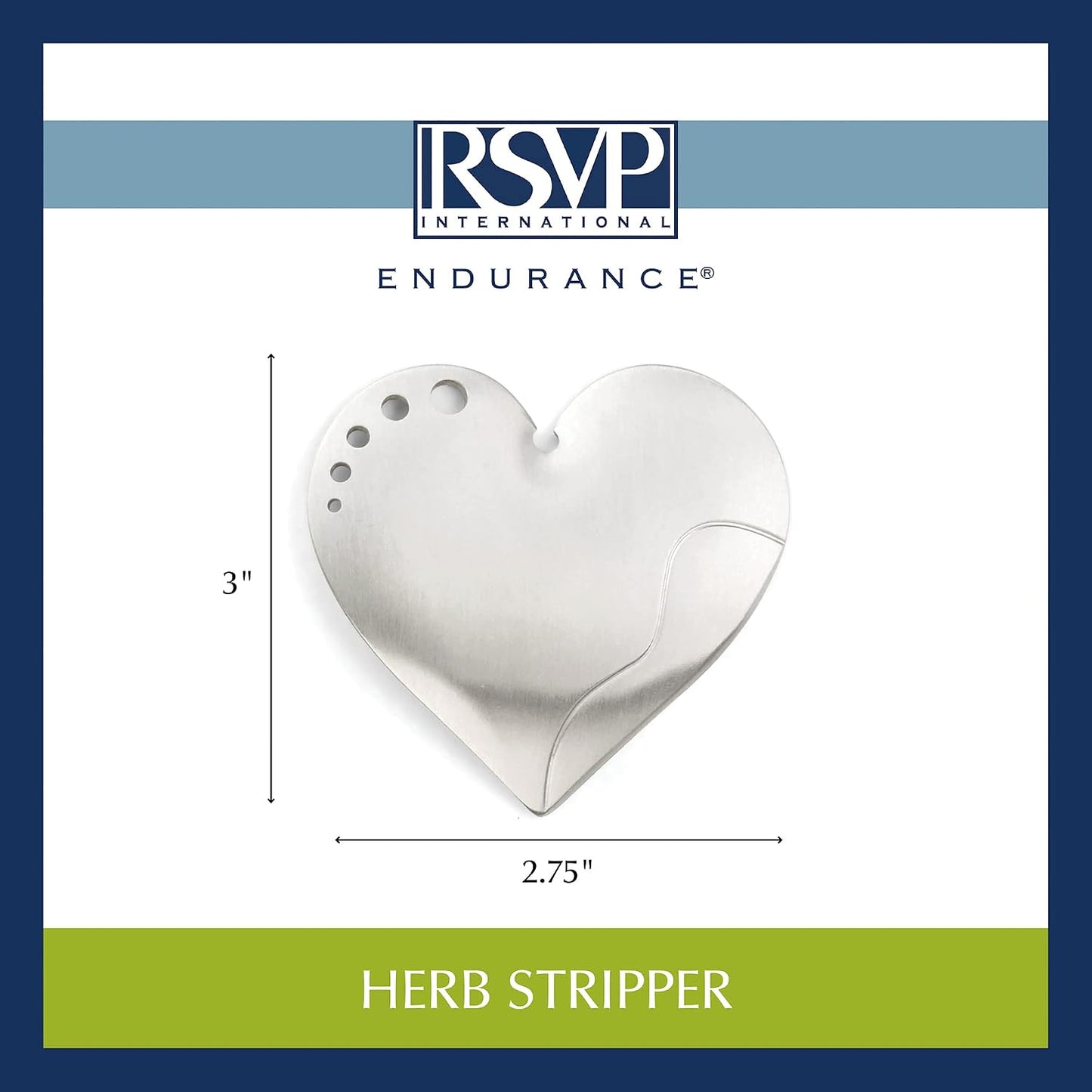 Endurance Kitchen Collection Herb Stripper, Heart Shape, Stainless Steel