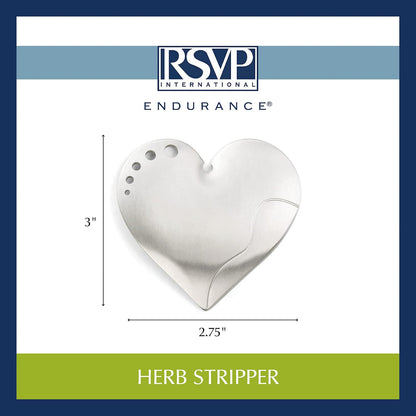 Endurance Kitchen Collection Herb Stripper, Heart Shape, Stainless Steel