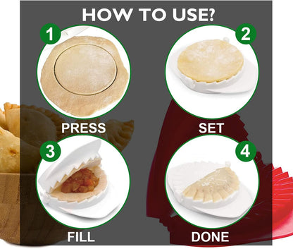 Dough Press, Set of 3 Empanada Press Dumpling Maker Dough Cutter Dumpling Mold for Dumpling, Calzone, Ravioli, Empanada, Pierogi, Turnover & Meat Pie