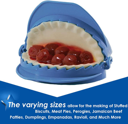 Dough Press, Set of 3 Empanada Press Dumpling Maker Dough Cutter Dumpling Mold for Dumpling, Calzone, Ravioli, Empanada, Pierogi, Turnover & Meat Pie