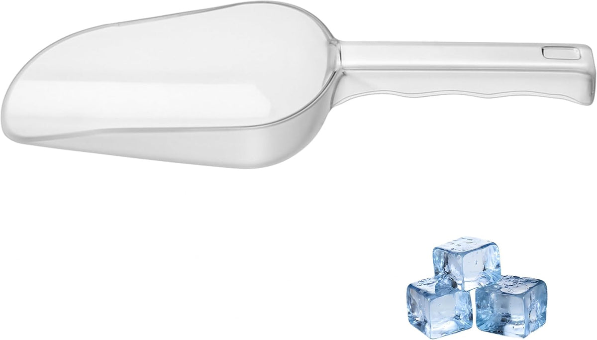 Plastic ice scoop for freezer - 12oz ice scoop BPA-FREE polycarbonate scoop with ergonomic handle, ideal for ice maker,ice cube, ice bucket, coffee beans, popcorn,ice cream, dishwasher safe (1 Pack)M
