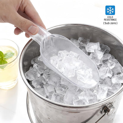Plastic ice scoop for freezer - 12oz ice scoop BPA-FREE polycarbonate scoop with ergonomic handle, ideal for ice maker,ice cube, ice bucket, coffee beans, popcorn,ice cream, dishwasher safe (1 Pack)M