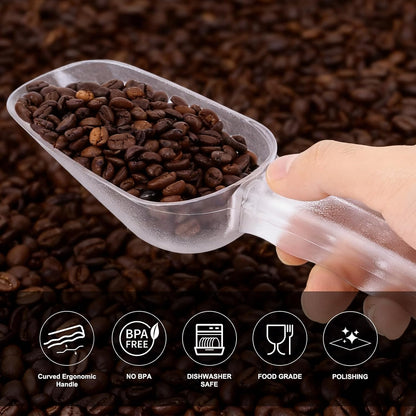 Plastic ice scoop for freezer - 12oz ice scoop BPA-FREE polycarbonate scoop with ergonomic handle, ideal for ice maker,ice cube, ice bucket, coffee beans, popcorn,ice cream, dishwasher safe (1 Pack)M